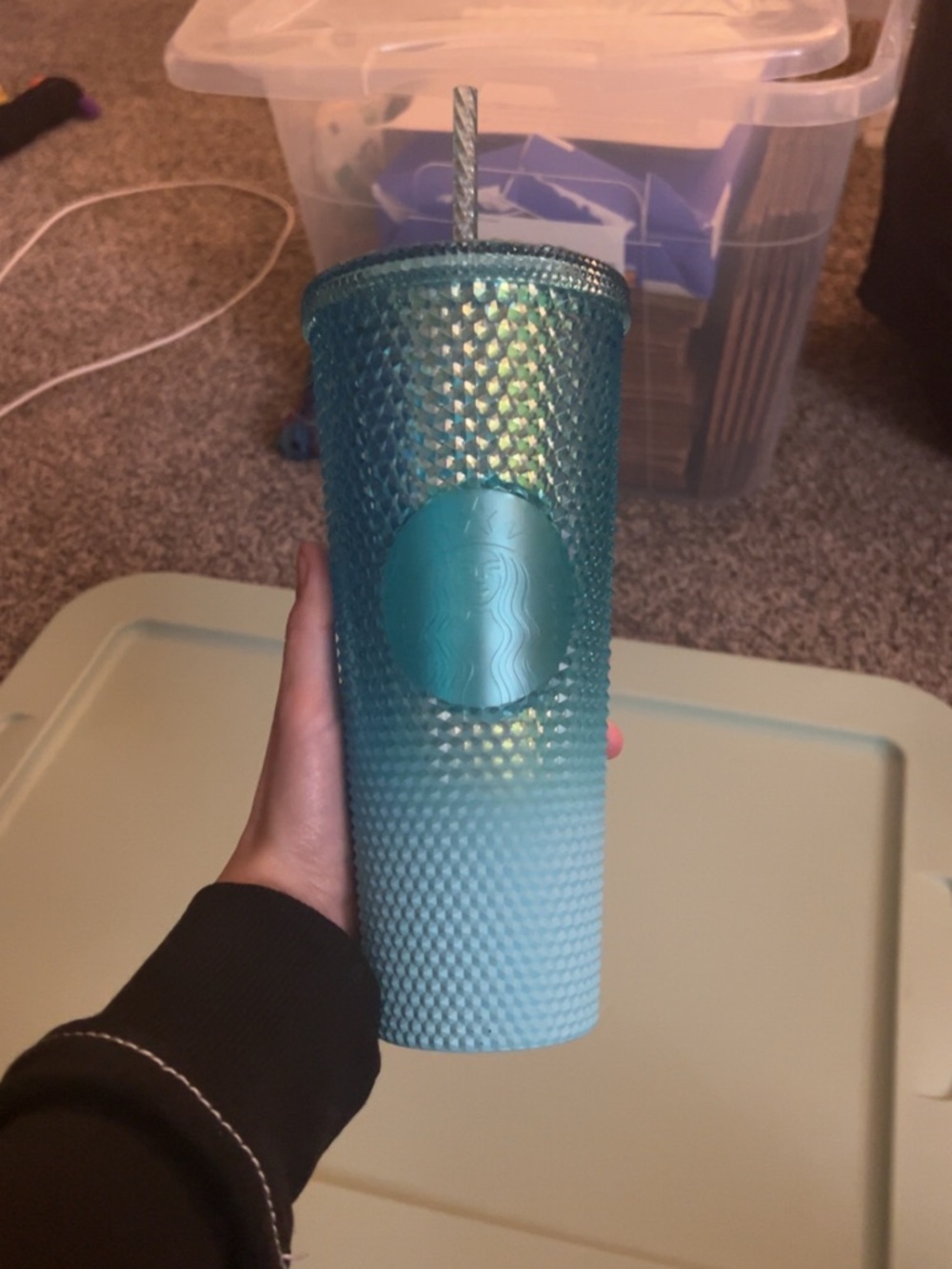 Starbucks Teal Ombre Studded Cold Cup